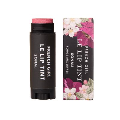 French Girl Le Lip Tint - Moisturizing &amp; Hydrating Lip Balm for Sheer, Buildable Coverage &amp; Shine, Clean Formula, Organic Ingredients, Vegan &amp; Cruelty-Free - Sonali