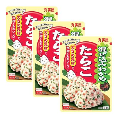 Wakame Seaweed For Mixing Cod Roe 1.1oz 3pcs Japanese Soft Sprinkled Over Rice Ninjapo