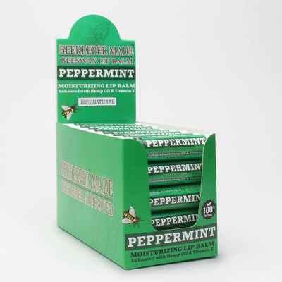 Beekeeper Made Beeswax Bulk Lip Balm, 40 Count Peppermint | For Men, Women, and Children. Great for Gifts, Showers, &amp; More