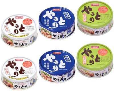 &quot;Yakitori&quot; (Chicken Side Dish) Assortment 3Types x2 Japanese Canned Food Hotei Foods With MAIKO sticker Pio big bazar