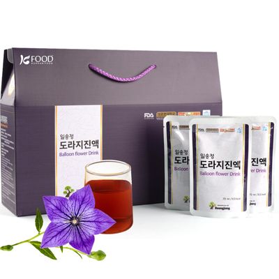 Korean Food ILSONGJUNG 100 Pure Balloon Flower Root Juice - Traditional Korean Herbal Drink, No Added Sugar, Naturally Sourced Wellness Beverage, 2.37 FL OZ (70ml) x 30 Pack, Made in Korea, ,