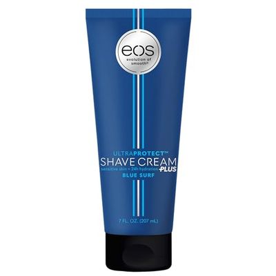 eos UltraProtect Mens Shave Cream- Blue Surf, 24-Hour Hydration, Non-Foaming Formula, 7 fl oz