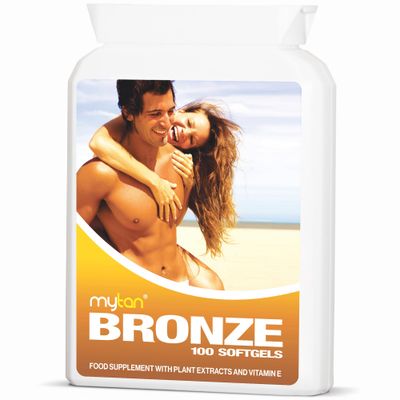 MyTan Bronze Tanning Pills Twin Pack | Sun Tan Supplement | Astaxanthin Lutein Lycopene | 14-Week Season Supply