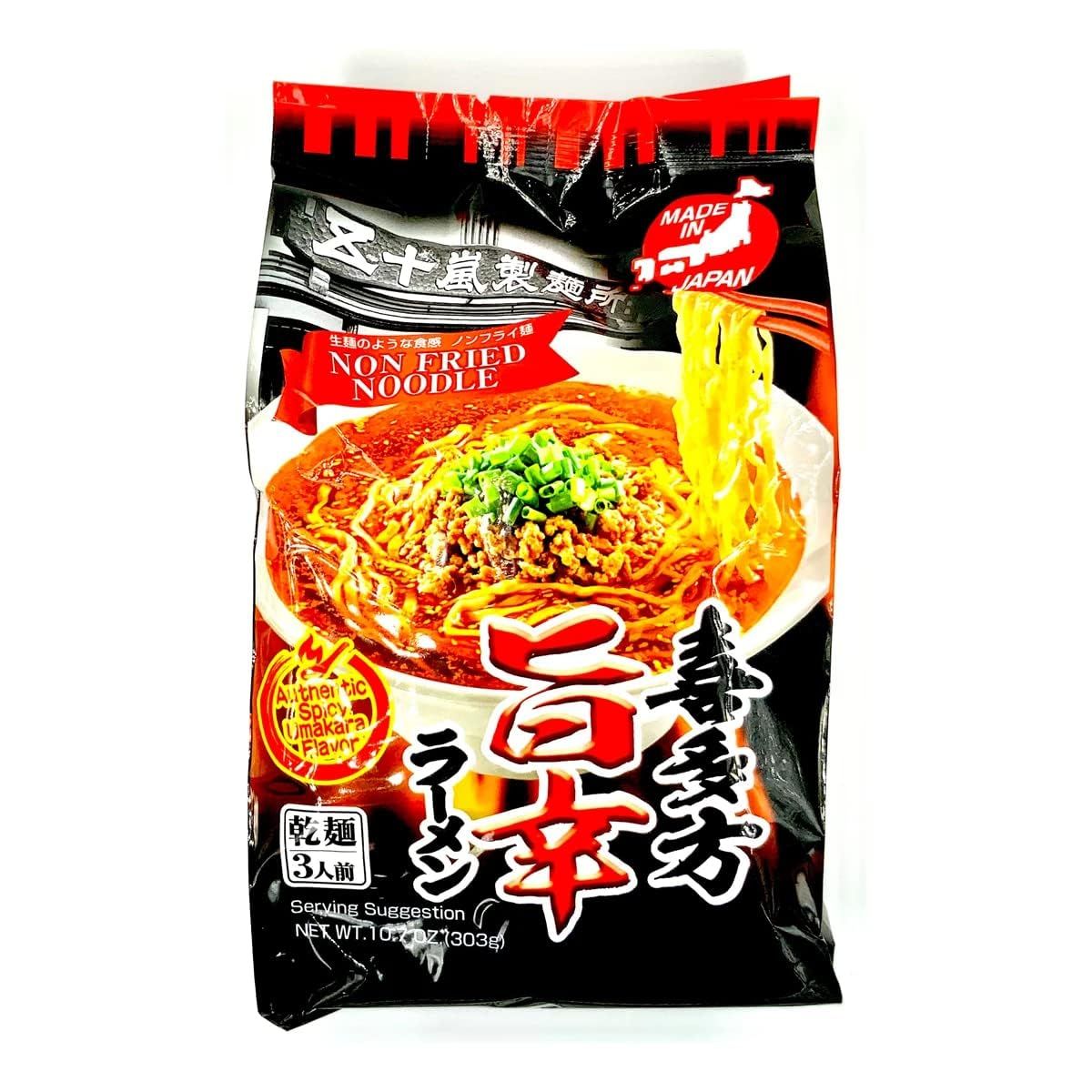 IGARASHI VEGAN RAMEN Kitakata Spicy Umakara Flavor Pack of 3
