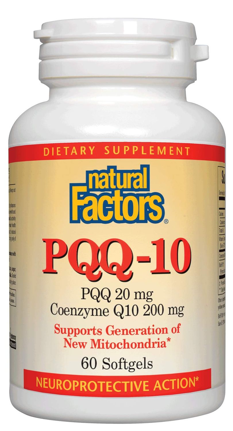 Natural Factors, PQQ-10, Supports Energy and Healthy Aging, Dietary Supplement, 60 softgels (60 servings)
