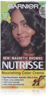 Garnier Nutrisse Nourishing Color Creme, 31 Darkest Ash Brown