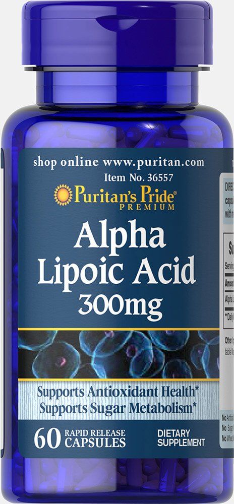 Puritans Pride Alpha Lipoic Acid 300 Mg Capsules, 60 Count