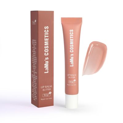 Lip Butter Balm Lip Care for Summer Conditioning Ultra-Nourishing Lip Care Instant Moisture, Shine and Hydration for Day and Night 0.5oz (Beige)
