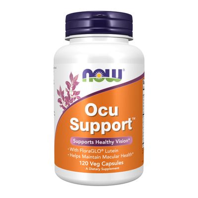 NOW Foods Supplements, Ocu Support with FloraGLO Lutein, plus Vitamins A, C and E, 120 Veg Capsules