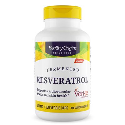 Heathy Origins Fermented Resveratrol (Non-GMO, 98 Trans-Resveratrol, European Sourced) 300 mg, 150 Veggie Caps
