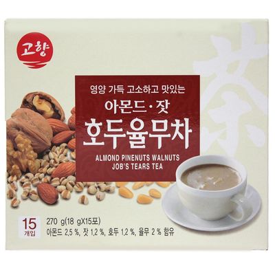 Mincecook Korean Almond Pine nut Walnut Adlay Tea Powder Meal Replacement Shake Breakfast Simple Meal 15T / 270g