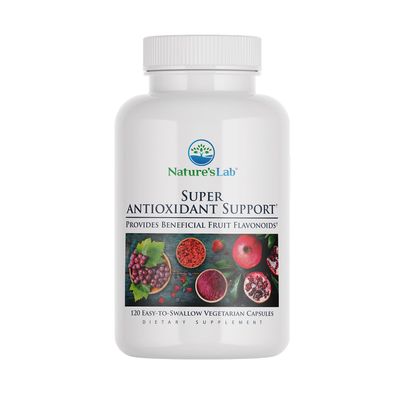 Nature&#39;s Lab Super Antioxidant Support - Resveratrol, Acai, Goji Berry, Noni Fruit, Pomegranate - 120 Capsules (60 Day Supply)