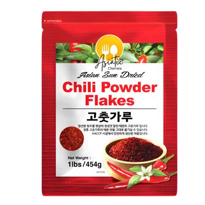 Asiatic Dishes Premium Korean Gochugaru Red Pepper Flakes - 1 lb Sun-Dried Chili for Kimchi, Stews, and Versatile Cooking
