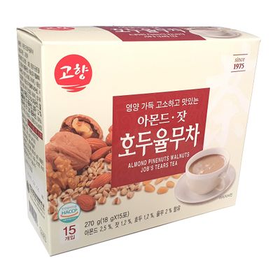 Mincecook Korean Almond Pine nut Walnut Adlay Tea Powder Meal Replacement Shake Breakfast Simple Meal 15T / 270g