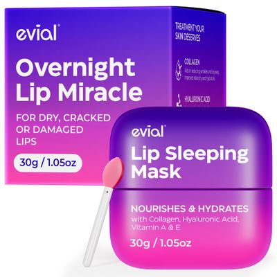 Lip Mask Overnight 30g - Day &amp; Night Lips Balm Hydrating to Soothe Very Dry Lips - Moisturizing Lip Sleeping Mask for Women and Men with Hyaluronic Acid - Blsamo Hidratante de Labios Care