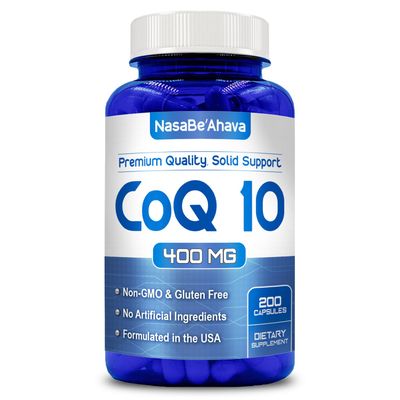 CoQ10 400mg Capsules | Vegan Friendly Coenzyme Q10 400mg per Serving from Easy Absorption Ubiquinone Supplement for Skin Heart and Energy Support | Made in the USA in cGMP Facilities (100 Servings)