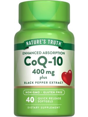 Nature&#39;s Truth CoQ10 400mg | Softgels | Maximum Strength | High Absorption | Non-GMO &amp; Gluten Free Supplement