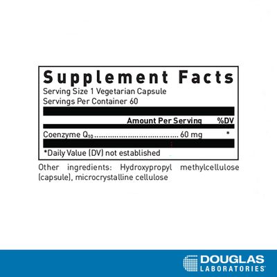 Douglas Laboratories Coenzyme Q-10 60mg | Antioxidant and Energy Support | 60 Capsules