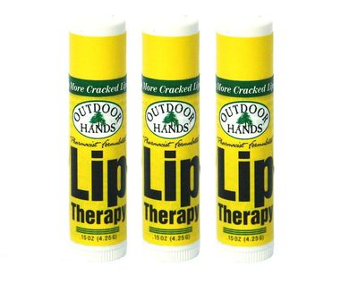 WYYDS Outdoor Hands Lip Therapy, Shea Butter, Coconut Oil &amp; BlackBerry Seed Oil - Three Pack