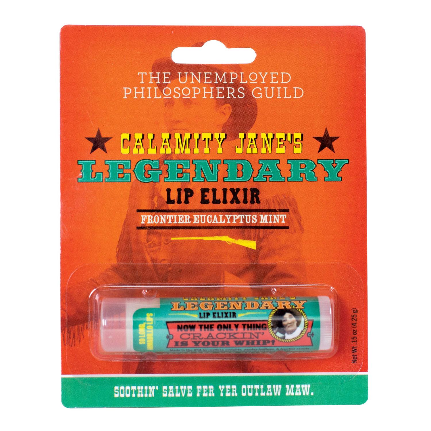 Calamity Jane&#39;s Legendary Lip Elixir Lip Balm Tube, Eucalyptus Mint Flavored - Cruelty-Free and Made in the USA from Natural and Imported Ingredients