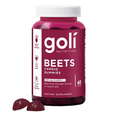 Goli Nutritional Supplement, Beets Cardio Gummy - 60 Count - 100mg CoQ10 &amp; Beet Root Extract - Gluten-Free, Vegan, Non-GMO, and Gelatin-Free. Nature&#39;s Great Superfood.