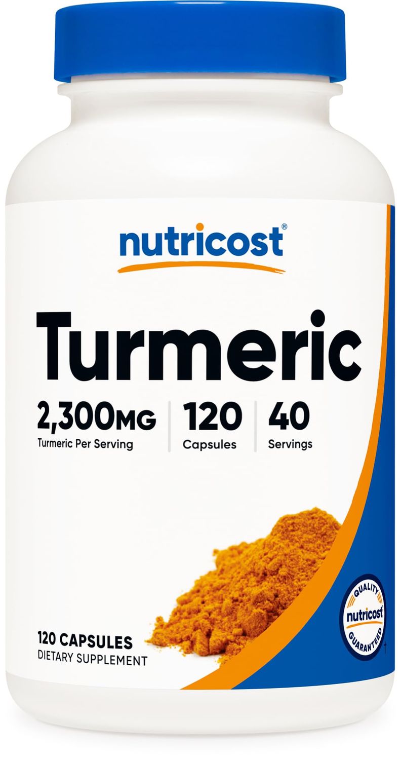 Nutricost Turmeric Curcumin with BioPerine and 95 Curcuminoids, 2300mg, 120 Capsules, Veggie Capsules, 767mg Per Cap, 40 Servings, Gluten Free, Non-GMO