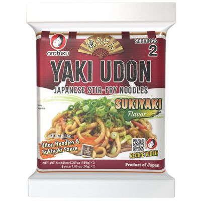 Otafuku Yaki Udon Japanese Stir-Fry Noodles Kit Sukiyaki Flavor, 2 Servings