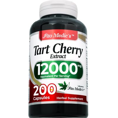 FITO MEDIC&#39;S Lab | Tart Cherry Capsules |200 Capsules |12000 mg| Tart Cherry | Tart Cherry Extract | Cherry| Cherry Extract | Concentrate Extract |Ultra high Absorption.