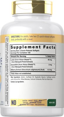 Carlyle Adult Eye Support | 300 Capsules | with Lutein and Zeaxanthin | Non-GMO and Gluten Free Supplement
