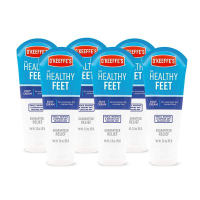 O&#39;Keeffe&#39;s K0280004-6 Healthy Feet Foot Cream Tube (6 Pack), 3 oz
