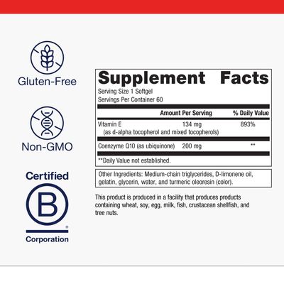 Metagenics CoQ10 ST-200 mg, Highly Absorbable 200 mg Coenzyme Q10 Supplement to Help Support Energy Production and Cardiovascular Function - 60 Count