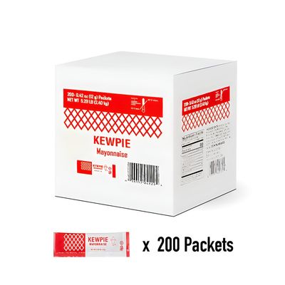 KEWPIE Mayonnaise Single Serve Packets, Easy to open, Great for packing lunch - 0.42oz, Pack of 200