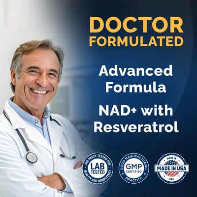 MOM NUTRIX Liposomal NAD Supplement with Resveratrol - High Purity NAD Plus 2000 mg, 120 Capsules, Made in The USA - NMN Alternative