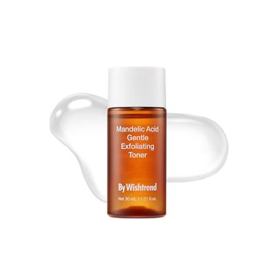 BY WISHTREND Mandelic Acid 5 Skin prep Water, Gentle Skin Korean exfoliator for face, Aha Bha Toner, Ideal for Sensitive Skin (1 Fl Oz (Pack of 1))