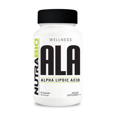 NutraBio Alpha Lipoic Acid (ALA) Supplement, 300mg - Supports Antioxidant Health, May Boost Energy Production and Wellness, 90 Vegetable Capsules