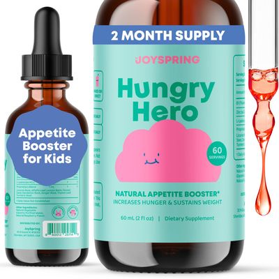 JoySpring Appetite Booster for Kids | Natural Weight Gain with L-Lysine &amp; B Vitamins | Toddler Appetite Booster | Supports Healthy Growth &amp; Development | 2oz Liquid