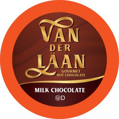 Van Der Laan Chocolate Hot Cocoa Pods, Milk Chocolate Gourmet Dutch Chocolate Compatible with K Cup Brewers Including 2.0, 40 Count