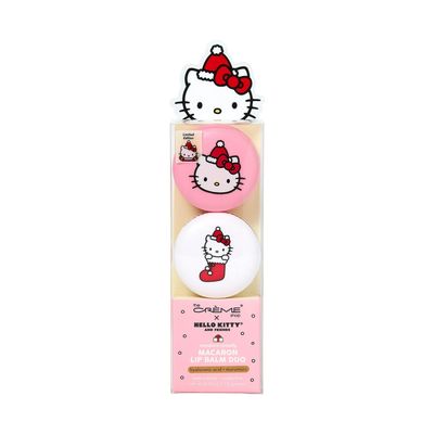 The Crme Shop x Hello Kitty &amp; Friends Macaron Lip Balm Duo, Korean Lip Balm with Murumuru Seed Butter and Hyaluronic Acid (Mixed Berry &amp; Icing on the Cake)