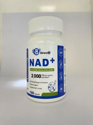 BEWORD Liposomal NAD 2000 Mg, 180 Capsules, 4-in-1 Formula with Liposomal NAD, Trans-Resveratrol, Non-GMO | Energy Support