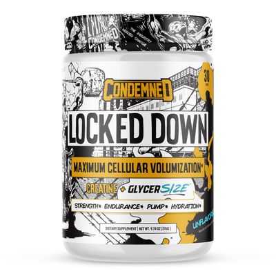 CONDEMNED Labz Locked Down | Creatine Performance Complex | Creatine Monohydrate, Glycerol, Taurine | Enhanced Hydration, Energy &amp; Stamina | 30 Servings (Unflavored)