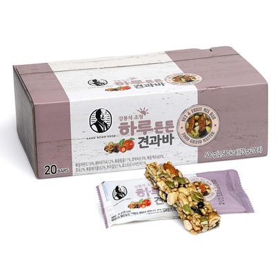 KANG BONG SEOK, Master Jocheong Haru Nuts Bar I Korean Snacks Box I Korean Food I Healthy Food I Asian Snacks I Energy Bars I International Snacks I Healthy Snacks I 0.88 Ounce, 20 Counts