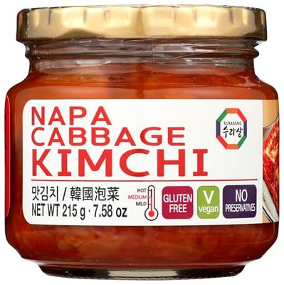 Korean Bottled Kimchi, Original Authentic Tasteful Bottle Napa Cabbage Kimchi, Vegan Gluten Free No Preservatives - 7.58 oz (1 Bottle)