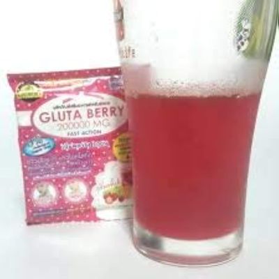 Gluta Berry 200000 mg Drink Punch Whitening Skin Fast action 10pcs./Box.