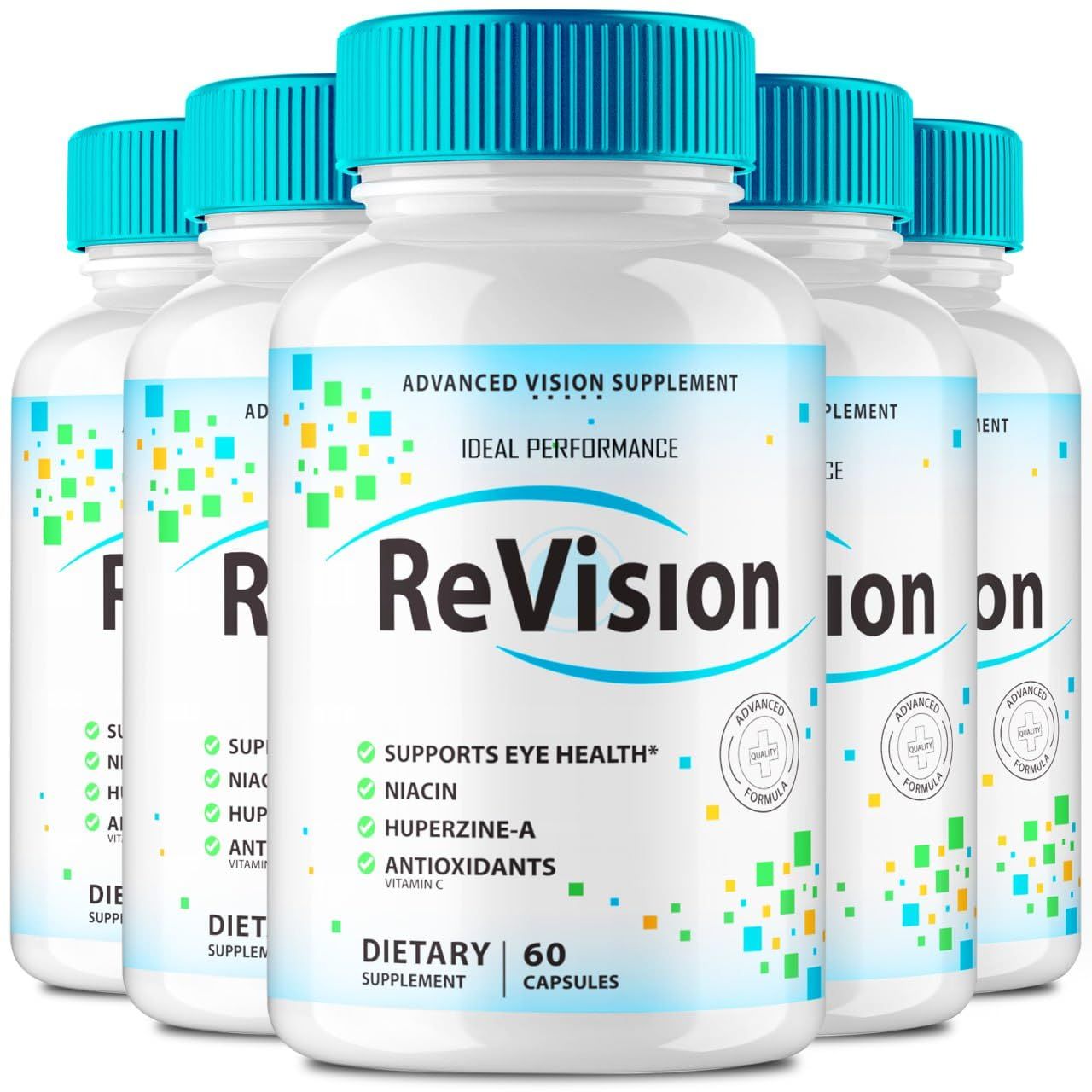 IDEAL PERFORMANCE (5 Pack) Revision Eye Supplement Pills Advanced Vision 2.0 Eye Care Complex Vitamin Capsules Pro (300 Capsules)