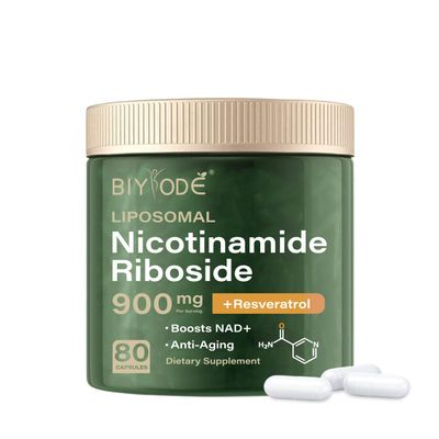 Itiban NAD Supplement, Liposomal Resveratrol Boost Cellular Health, Stamina Support, 900mg for Anti-Aging, Energy, 80 Capsules, 40 Day Supply