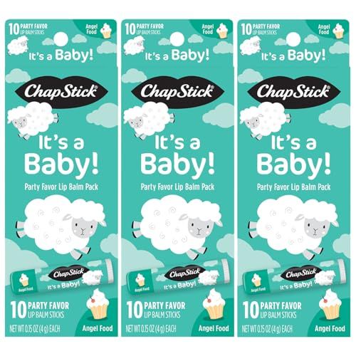 ChapStick Baby Shower Favors, Angel Food Lip Balm Packs (30 Sticks), Sweet &amp; Thoughtful Party Gifts, 0.15 Oz Ea