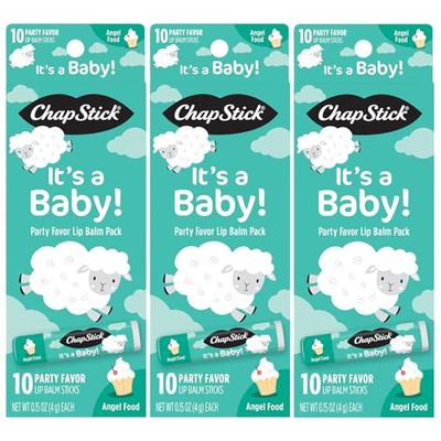 ChapStick Baby Shower Favors, Angel Food Lip Balm Packs (30 Sticks), Sweet &amp; Thoughtful Party Gifts, 0.15 Oz Ea