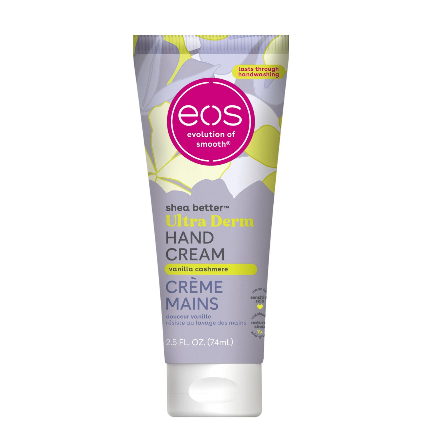 eos Shea Better Hand Cream - Vanilla Cashmere Hand Lotion | Instant Hydration Lasting Protection | 2.5 oz