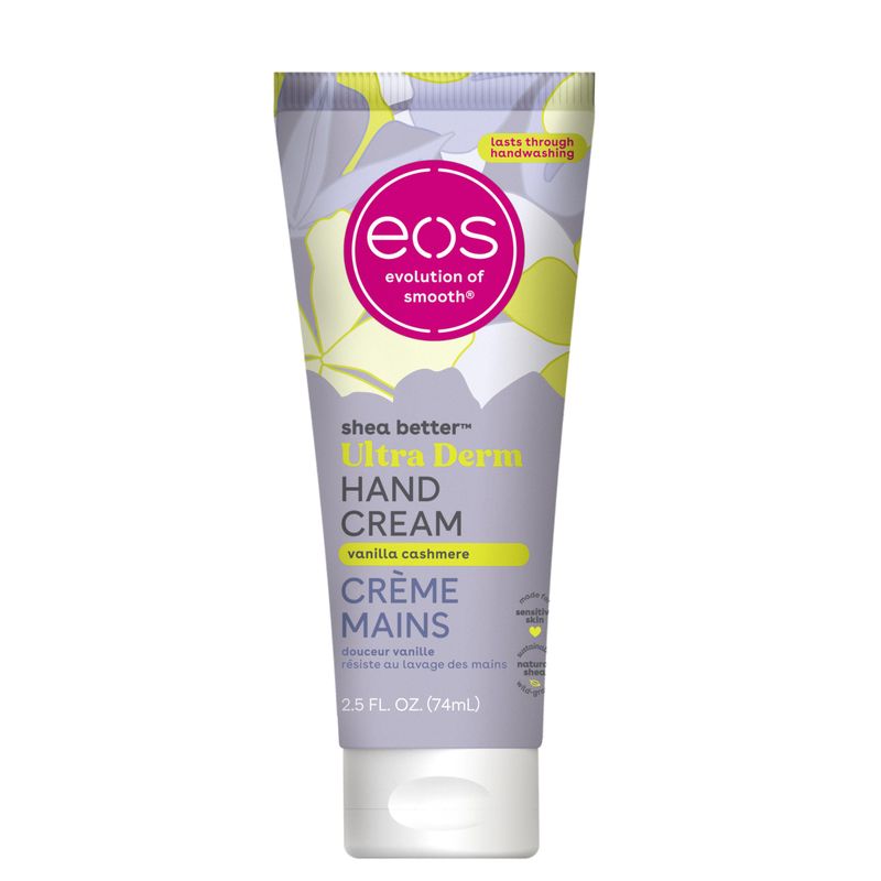 eos Shea Better Hand Cream - Vanilla Cashmere Hand Lotion | Instant Hydration Lasting Protection | 2.5 oz
