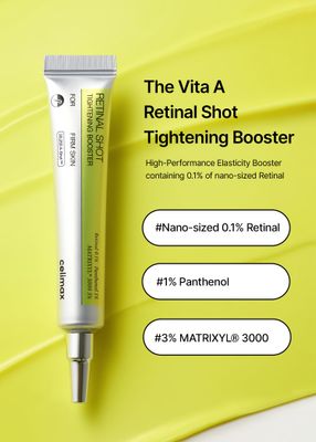 celimax The Vita A Retinal Shot Tightening Booster | with Retinal, Matryxyl, Pore Minimizer, Wrinkles &amp; Fine Lines, Firmer Skin, 15ml